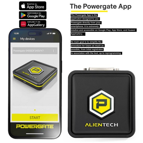 Alientech Powergate with the Powergate App &  Powergate Cloud, Customize Vehicle Performance with A Touch on Your Smartphone