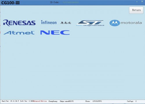 V5.0.0.1 CG100 Airbag Restore Devices Supports Renesas