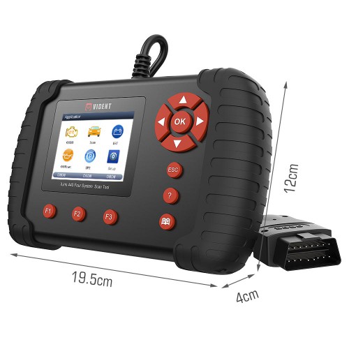 VIDENT iLink440 Four System Scan Tool Supports Engine ABS Air Bag SRS EPB Reset Battery Configuration