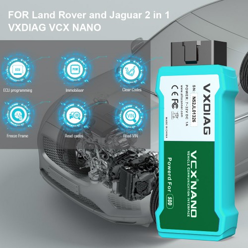 WIFI version VXDIAG VCX NANO for Land Rover and Jaguar Software V162