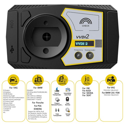Xhorse VVDI2 Full V7.3.0  All 13 Software Activated VW/ Audi/ BMW/ PSA/ ID48 MQB Toyota H