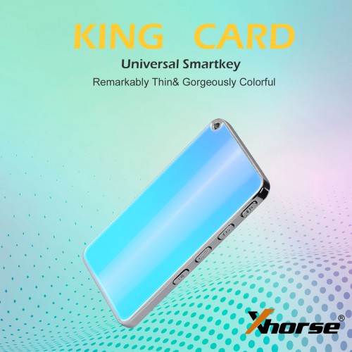 Xhorse King Card XSKC04EN XSKC05EN  Slimmest 4 Buttons Universal Smart Remote Key with Built-in 2 Batteries Sky Blue Diamond Blue 5pcs/lot