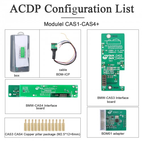 Yanhua Mini ACDP 2 BMW IMMO Package with Module 1/2/3 for BMW CAS1-CAS4+/FEM/BDC Add Keys and All Key Lost
