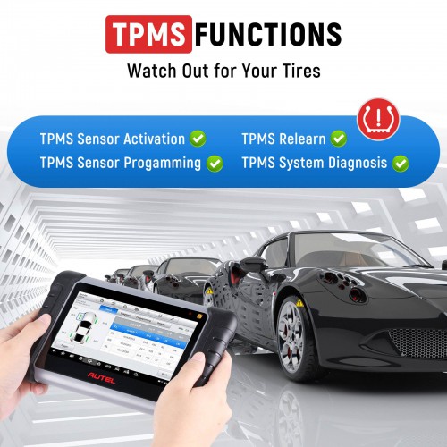Autel MaxiCOM MK808Z-TS Auto TPMS Relearn Tool Universal Tire Sensor Activation Pressure Monitor Reset Scanner Multi-languages