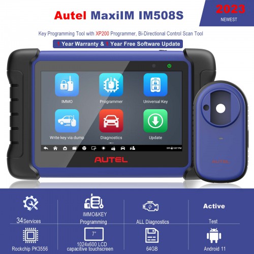 Autel MaxiIM IM508 II (IM508S) Advanced IMMO Key Programmer Diagnostic Tool with Free OTOFIX Watch 2 Years Free Update