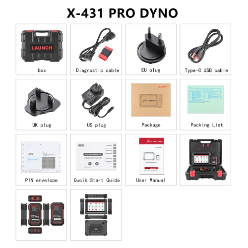Launch X431 PRO DYNO Bidirectional Diagnostic Scanner 37+ HOT Functions Upgraded Version of X431 Pro Elit
