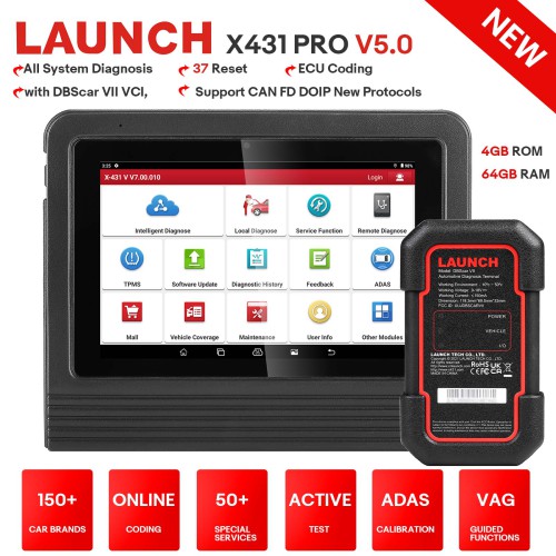 Launch X431 V 5.0 8-inch Tablet EU&UK Version
