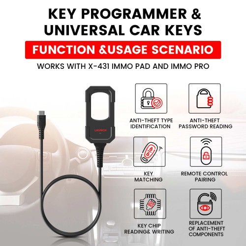 100% Original Launch X431 Key Programmer + Super Chip + 4 Sets of Smart Keys