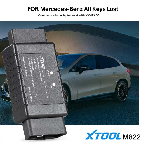 XTOOL M821 Adapter Benz All Keys Lost Fast Calculation Adapter for D8/ D8BT/ D9/ D9 Pro /X100 Pad3/X100 Max/ A80/ A80 Pro/ IP819 with KC501