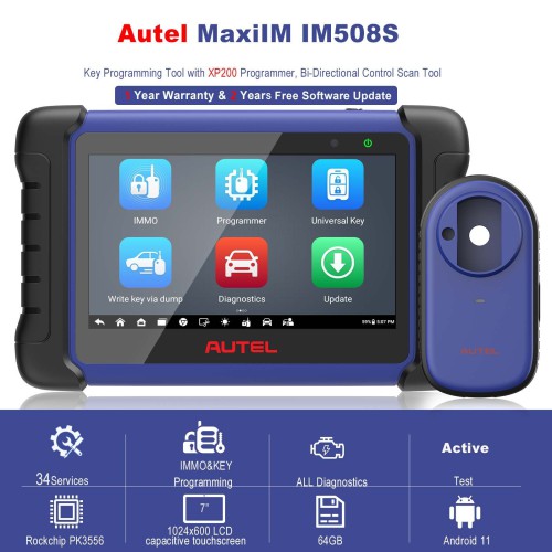 Autel MaxiIM IM508S Plus XP400 Pro Advanced Key Programmer Same IMMO Functions as Autel IM608 II/ IM608 PRO II