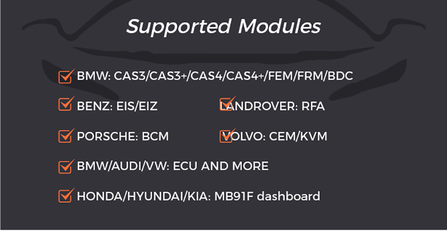 VVDI key tool plus Support Modules