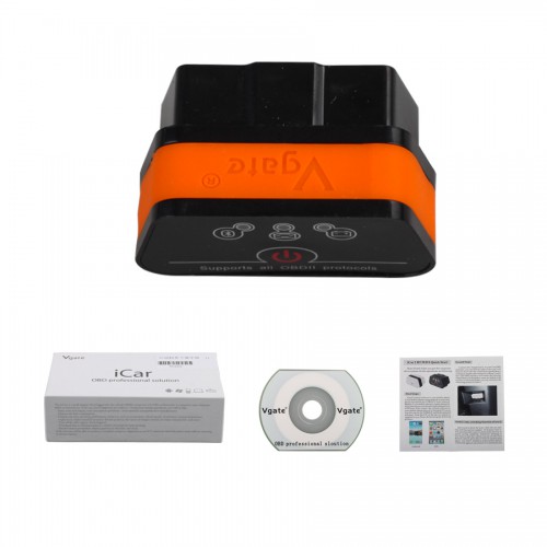 2015 Newest Vgate iCar 2 Bluetooth Version ELM327 OBD2 Code Reader iCar2 for Android/ PC (Six Color Available)