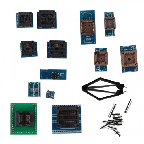 Full Set 21pcs Socket Adapters for Super Mini Pro TL866A TL866cs EEPROM Programmer