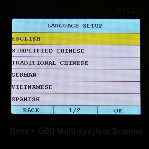 Creator C502 BENZ & OBDII/EOBD Multi-system Scanner
