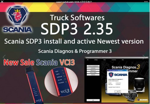 Scania SDP3 2.44 Diagnosis & Programming for VCI 3 VCI3 without Dongle
