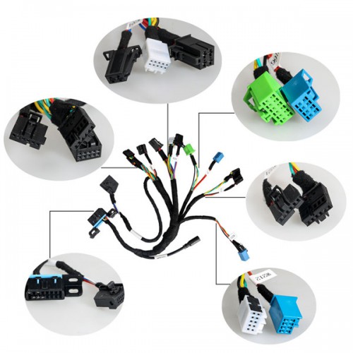 BENZ EIS/ESL cable+7G+ISM + dashboard connector MOE001 Full set BENZ Cable works together with MB KEY TOOL  Free Shipping