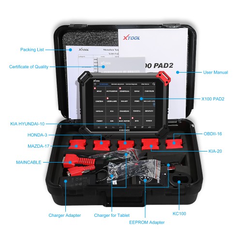 Original XTOOL X-100 PAD2 Pro  Key Programmer Special Functions Expert  Full Version  with V-W 4th & 5th IMMO