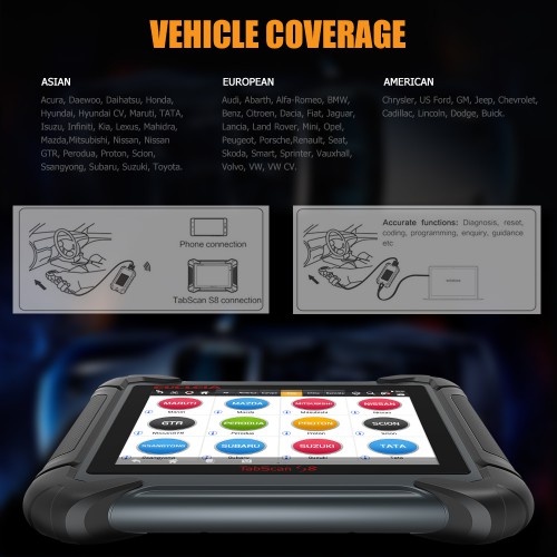 EUCLEIA TabScan S8 Pro Automotive Intelligent Dual-mode Diagnostic System Kostenloses Online-Update Supports Vehicle Doip