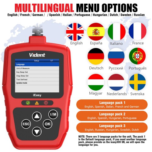 VIDENT iiEasy300 CAN OBDII/EOBD Code Reader Free Update Online for 3 Years Free Shipping