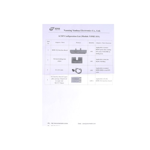 Yanhua Mini ACDP Read BMW DME ISN Code by OBD Module