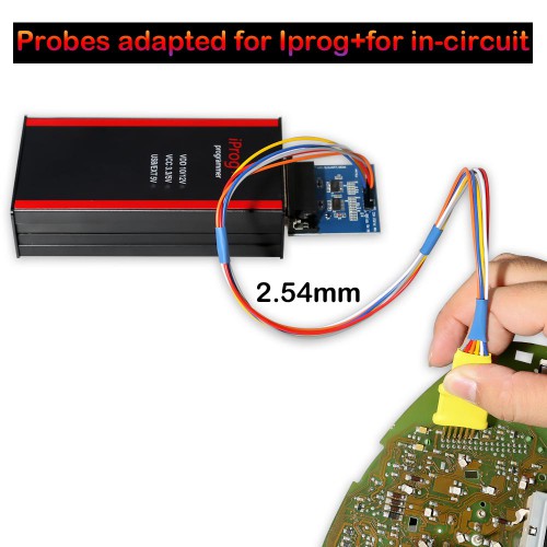 V84 Iprog+ Pro Key Programmer Support IMMO + Mileage Correction + Airbag Reset with Probes Adapters for in-circuit