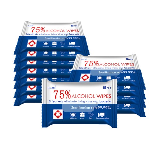 75% alcohol wipes effectively eliminate living virus and bacteria sterilization rate 99.99% free shipping
