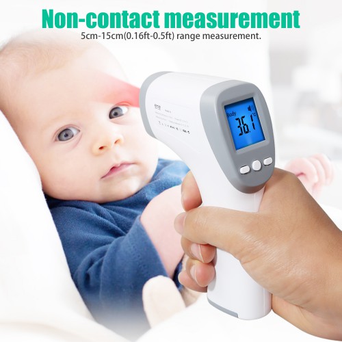 Emie Infrared Thermometer Medical Grade ±0.2℃ Super-Precison Baby Adult Forehead Non-contact LCD IR Temperature Measurement Emie Infrared Thermome