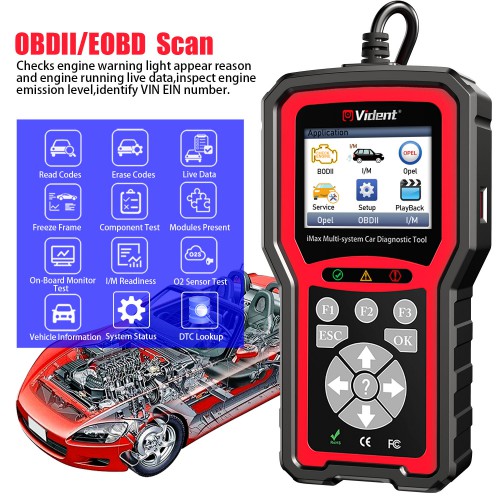 VIDENT iMax4305 OPEL full system car  obd diagnostic tool for VAUXHALL OPEL Rover Reset OBDII  Diagnostic Service