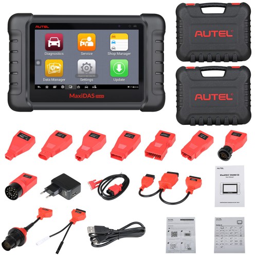 Original Autel MaxiDAS DS808K Full System Tablet Diagnostic Tool Full Set with Injector Coding/Key Coding