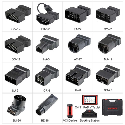 Launch X431 PAD V with SmartBox 3.0 Automotive Diagnostic Tool Support Online Coding and Programming 1 Year Free Update No IP Limitation