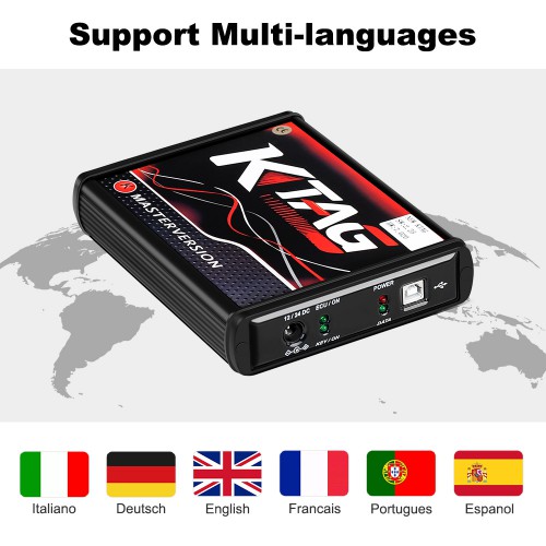EU Version Rot PCB New 4LED KTAG 7.020 Firmware Latest V2.25 No Token Limited Multi-Language Online Version