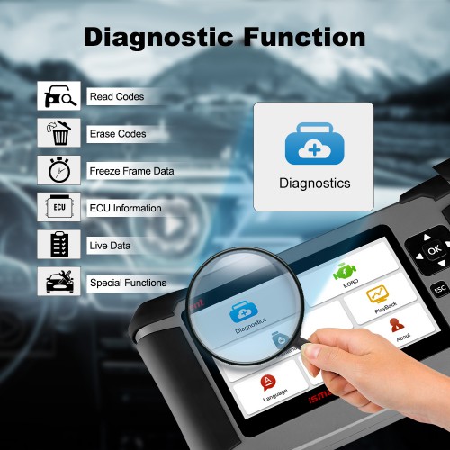 VIDENT iSmart807 Pro OBD2 All System All Make Diagnostic Scanner with 25 Special Functions