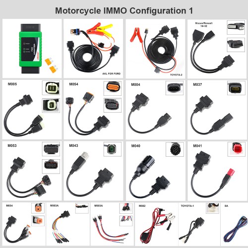 OBDSTAR Motorcyle and Car Adapters Full Package for X300 DP Plus/ X300 DP/ X300 PRO4