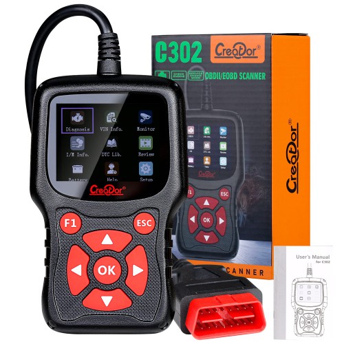 Creator C302 OBDII/EOBD Scanner OBDII Code Reader and Car Diagnostic Tool OBDII Automotive Scanner