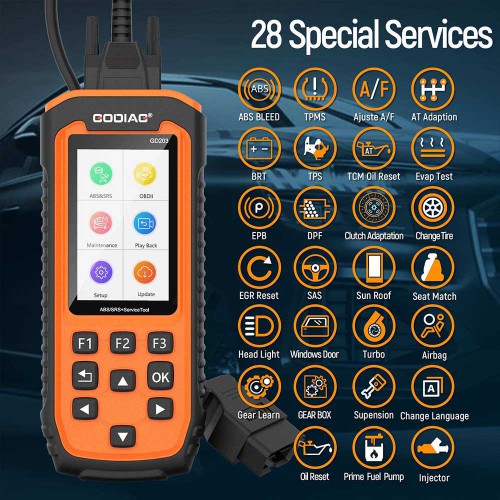2021 GODIAG GD203 OBDII ABS SRS Code Reader Scanner with Special Function Free Update Lifetime