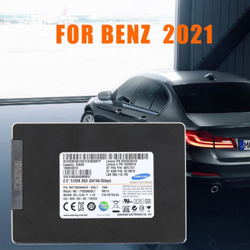 V2021.6 MB Star Diagnostic SD Connect C4 512G SSD DELL D630 Format Win10 Supports Free Vediamo and DTS Monaco