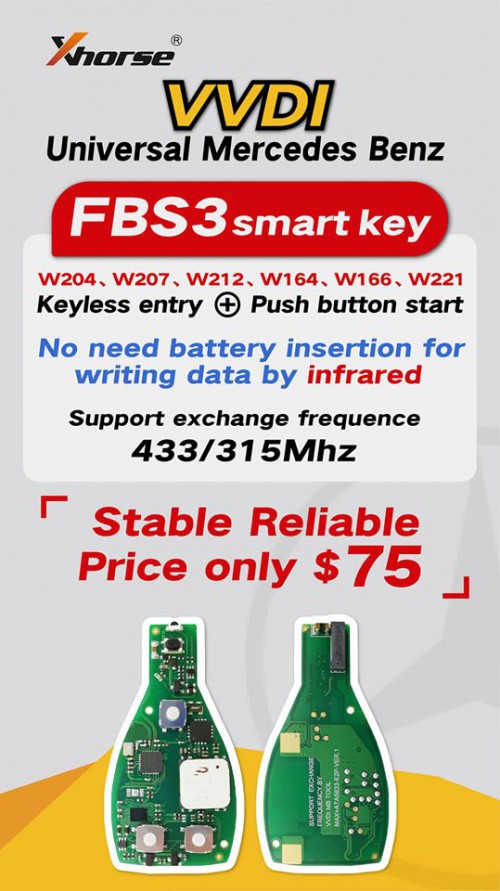 XHORSE VVDI Universal Mercedes Benz FBS3 Smart Key 433/315 Mhz