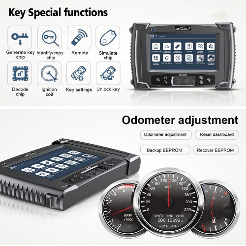 Lonsdor K518ISE K518 Key Programmer for All Makes with Odometer Adjustment No Token Limitation