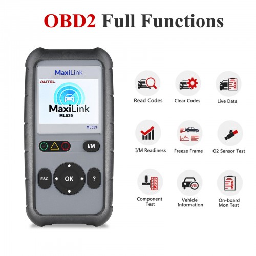 Autel MaxiLink ML529 OBD2 Scanner Diagnostic Tool Full OBDII Functions Free Shipping