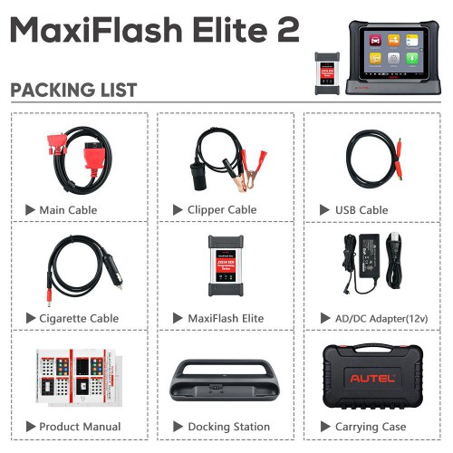 Autel MaxiSys Elite II All System Diagnoses OBD2 Scanner J2534 ECU Coding ECU Programming Active Test Supports Free Update for 2 Years Free send MV108