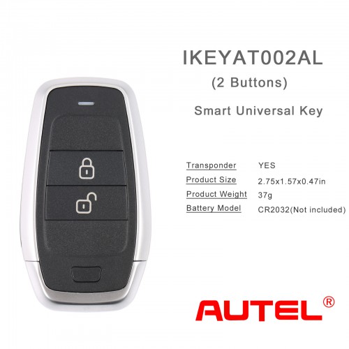 AUTEL IKEYAT002AL Independent 2 Buttons Key 10pcs/lot