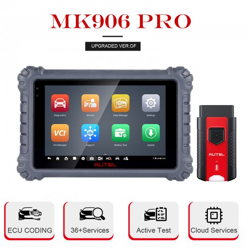 Autel MaxiCOM MK906 PRO Diagnostic Tool Upgraded of MS906 Pro/MK906BT with Advanced ECU Coding Support 36+ Service Functions Active Test
