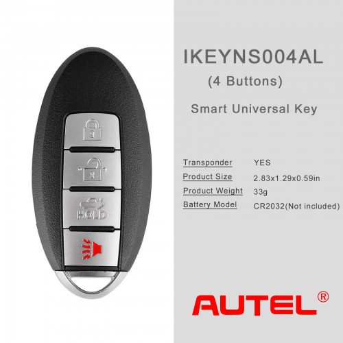 AUTEL IKEYNS004AL 4 Buttons Key for Nissan 10pcs/lot