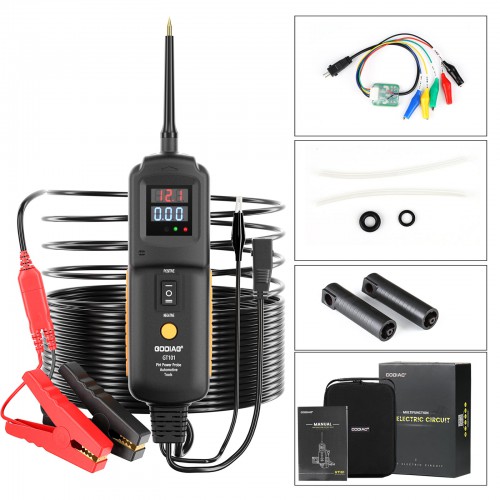 GODIAG GT101 PIRT Power Probe+ Car Power Line Fault Finding+ Fuel Injector Cleaning and Testing+ Current Detection+Relay Testing Car Diagnostic Tool