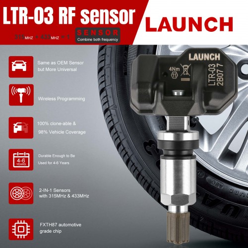 Launch LAUNCH LTR-01 RF Sensor 315MHz & 433MHz Metal