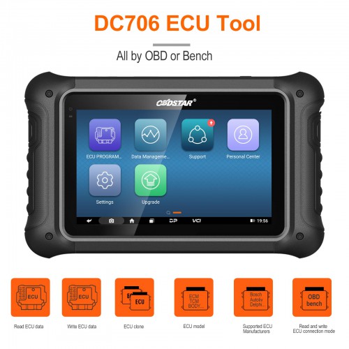 [Single Software Version] OBDSTAR DC7ECU ECM TCM BCM Cloning Programming Tool for Car and Motorcycle by OBD or Bench One Year Free Update