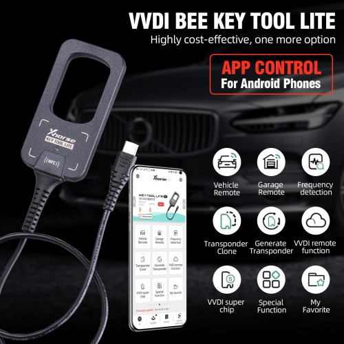 2023 Xhorse VVDI Bee Key Tool Lite with 6 XKB501EN Wire Remotes