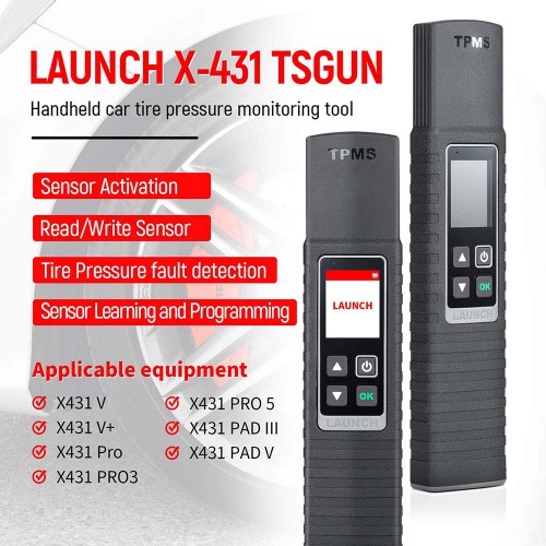 Launch X-431 TSGUN WAND TPMS Tire Pressure Detector Handheld Program Diagnostic Tool