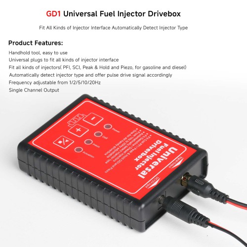 GD1 Universal Fuel Injector Driverbox Fit All Kinds of Injector Interface Automatically Detect Injector Type