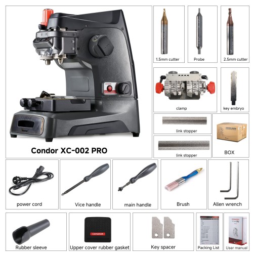 Xhorse Condor XC-002 Pro Manual Key Cutting Machine without Battery Update Version of Condor XC-002